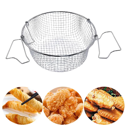Stainless steel deep frying basket sieve