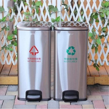 Stainless steel pedal dustbins (30L per bin)