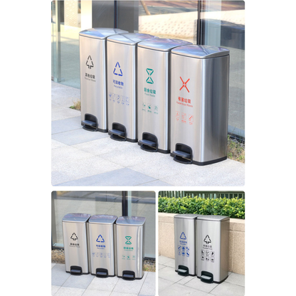 Stainless steel pedal dustbins (30L per bin)