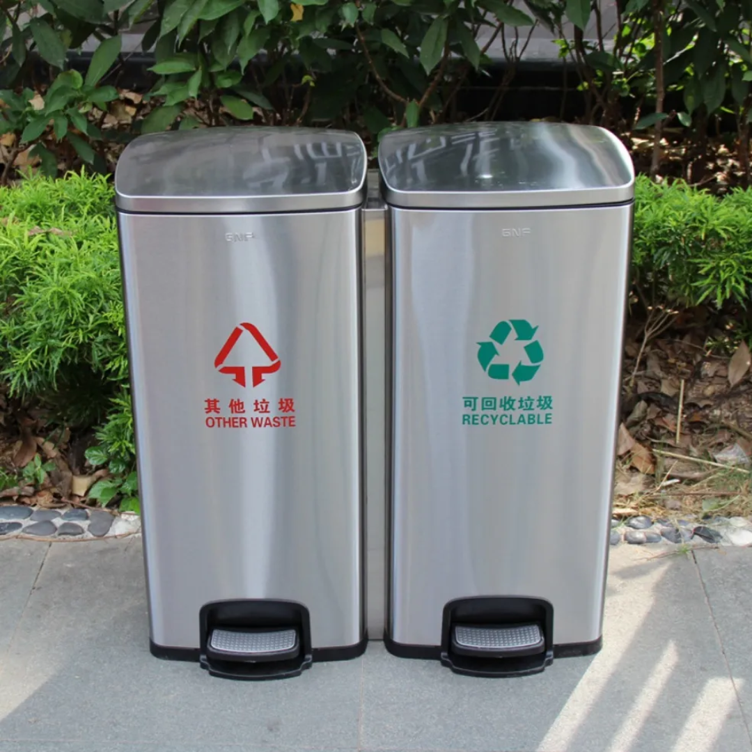 Stainless steel pedal dustbins (30L per bin)