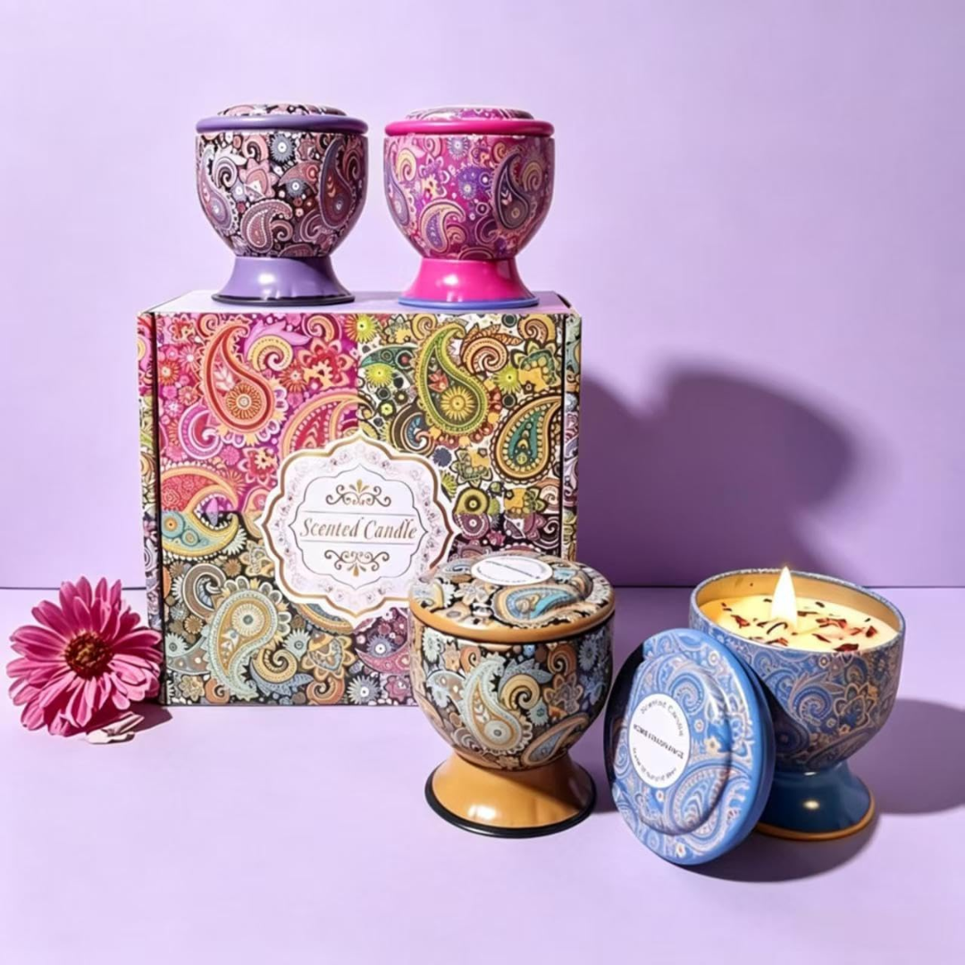 Tin plate scented candles