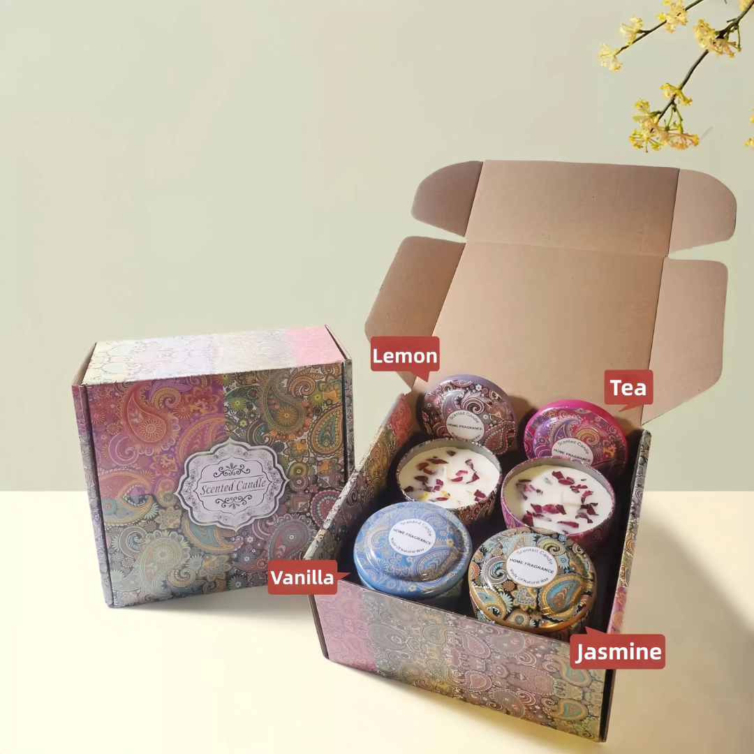 Tin plate scented candles