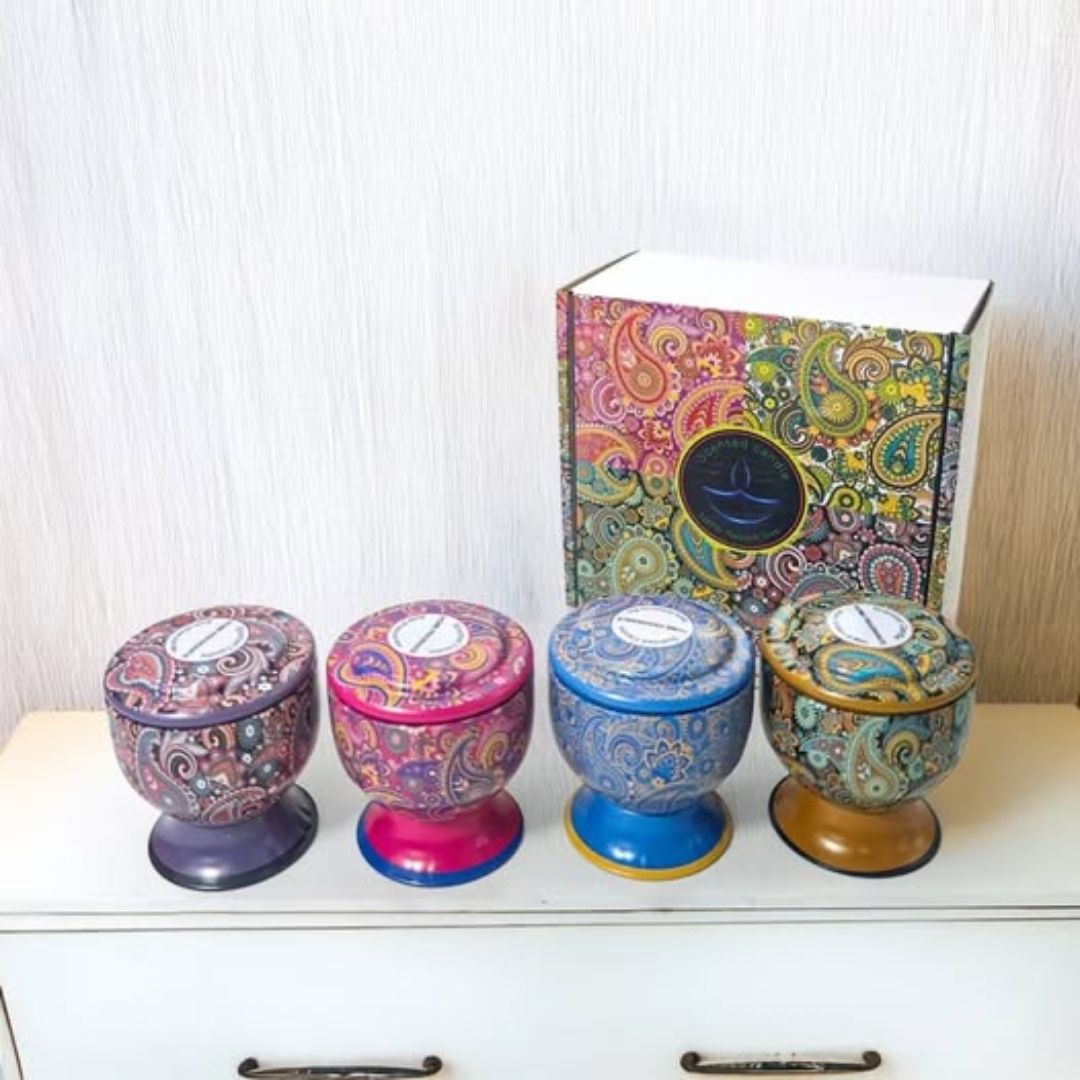 Tin plate scented candles