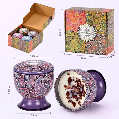 Tin plate scented candles