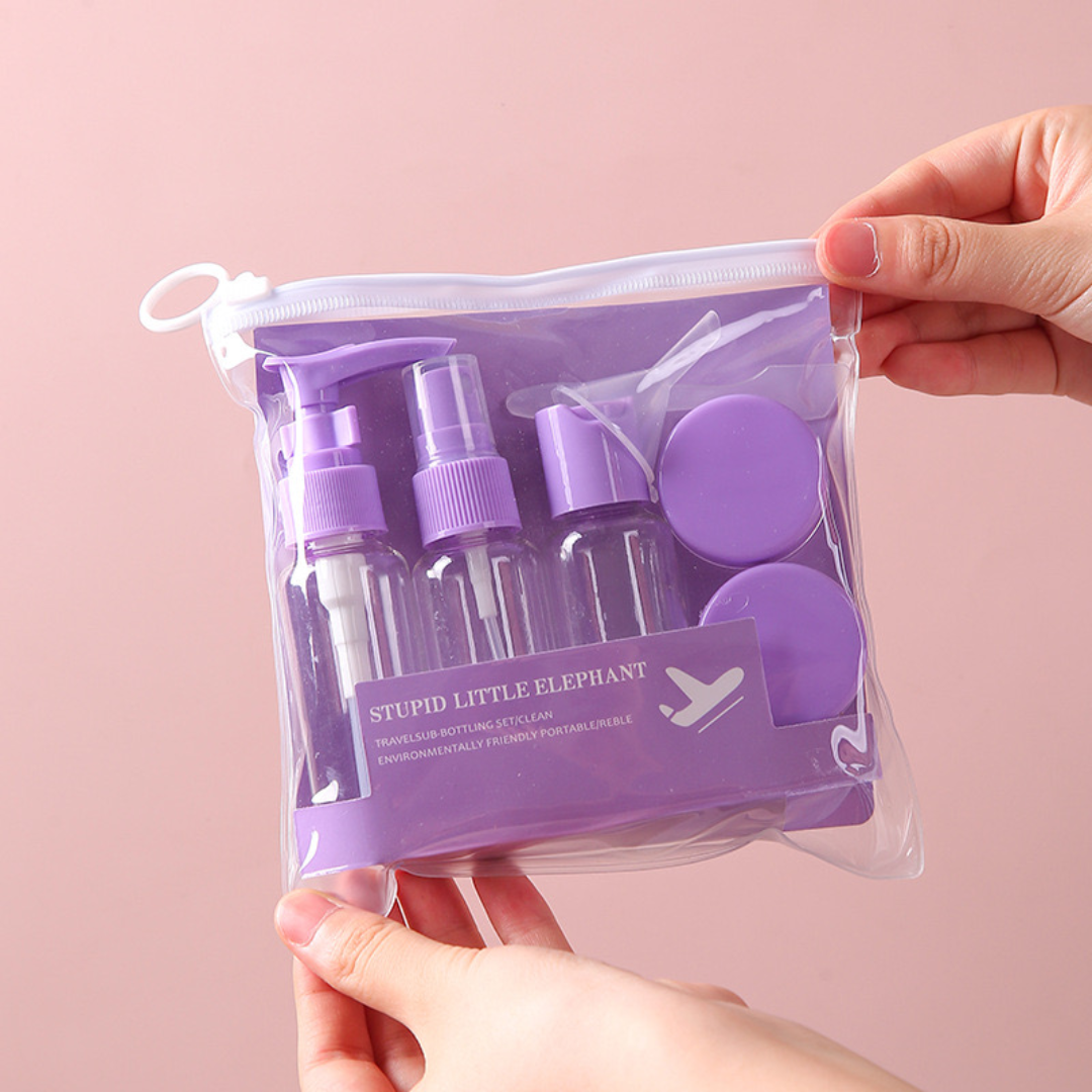 Travel set packaging bottles