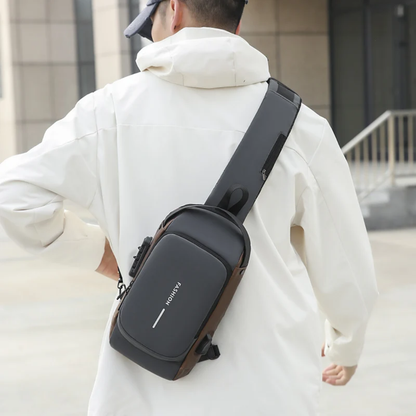 USB charging motorcycle riding chest bag