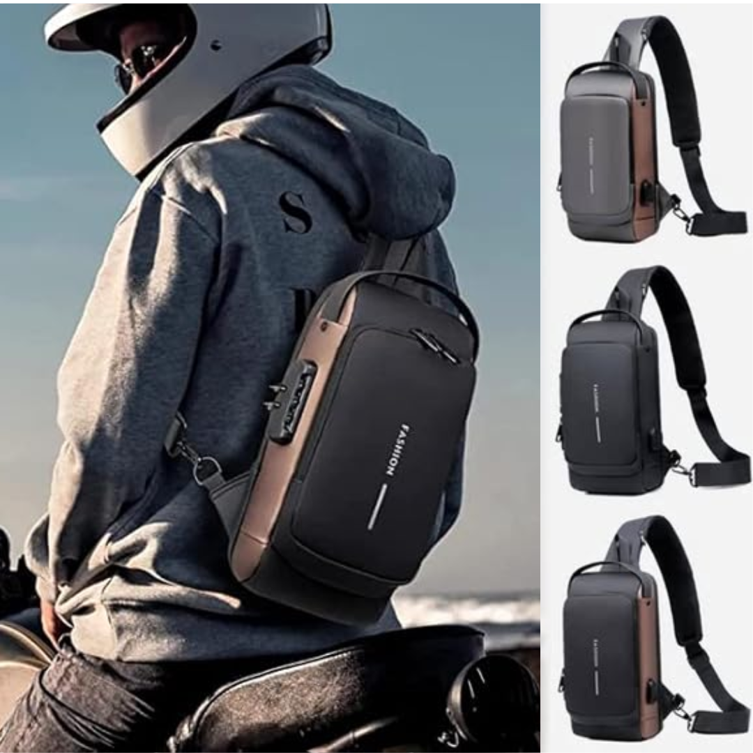 USB charging motorcycle riding chest bag