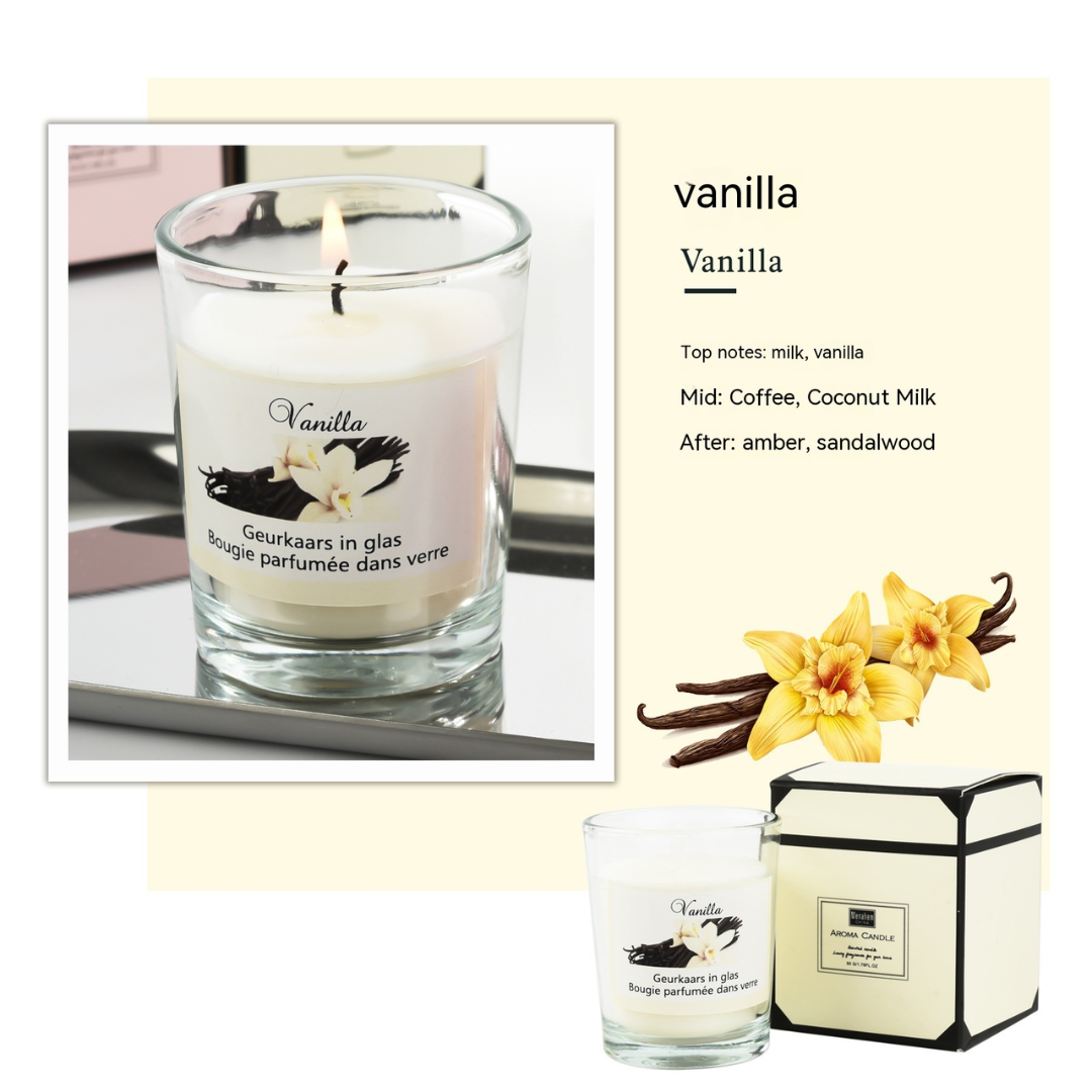 Vanilla Scent - Glass cap cunned scented candles
