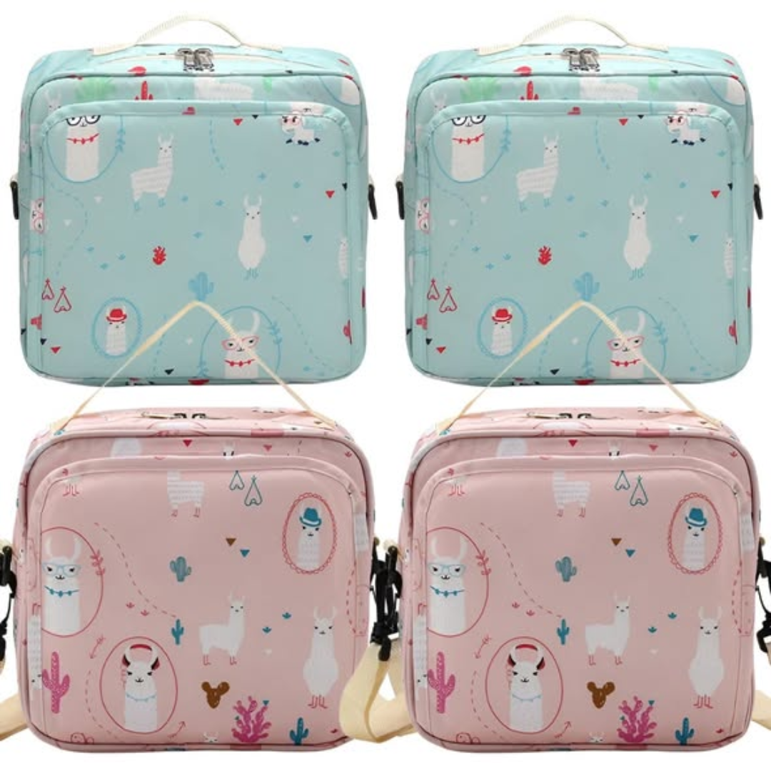 Waterproof baby diaper bag with shoulder strap and changing pad