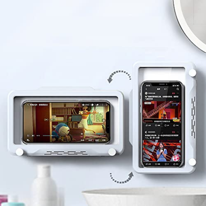 Waterproof case bathroom phone holder