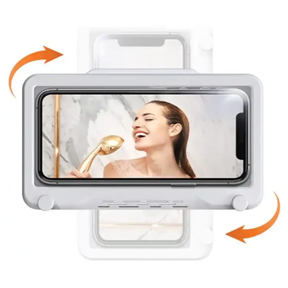 Waterproof case bathroom phone holder