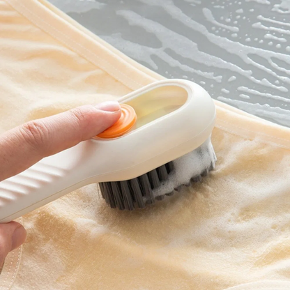 White Long handle shoe brush cleaner