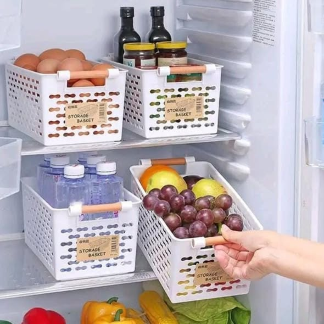 White Plastic Storage Baskets