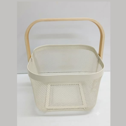 White Portable Fruits Storage Basket (25cm)