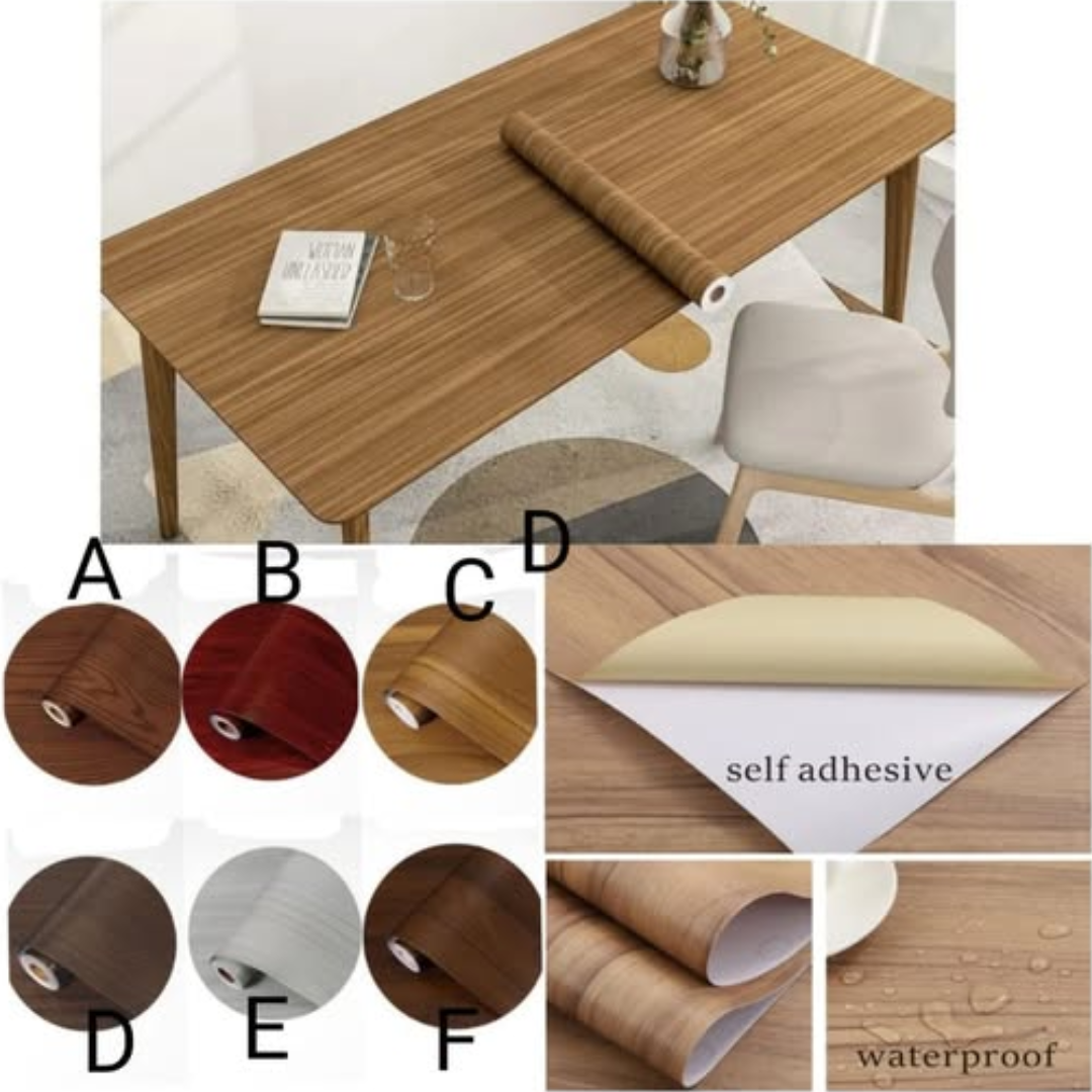 Wood effect self-adhesive contact paper