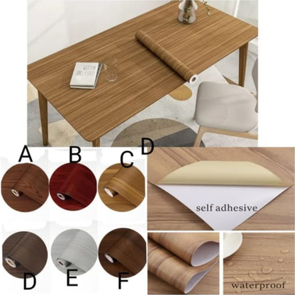 Wood effect self-adhesive contact paper