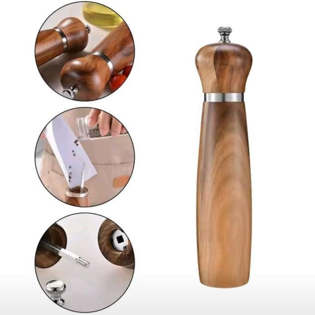 Wooden Portable Spice and Pepper Grinder