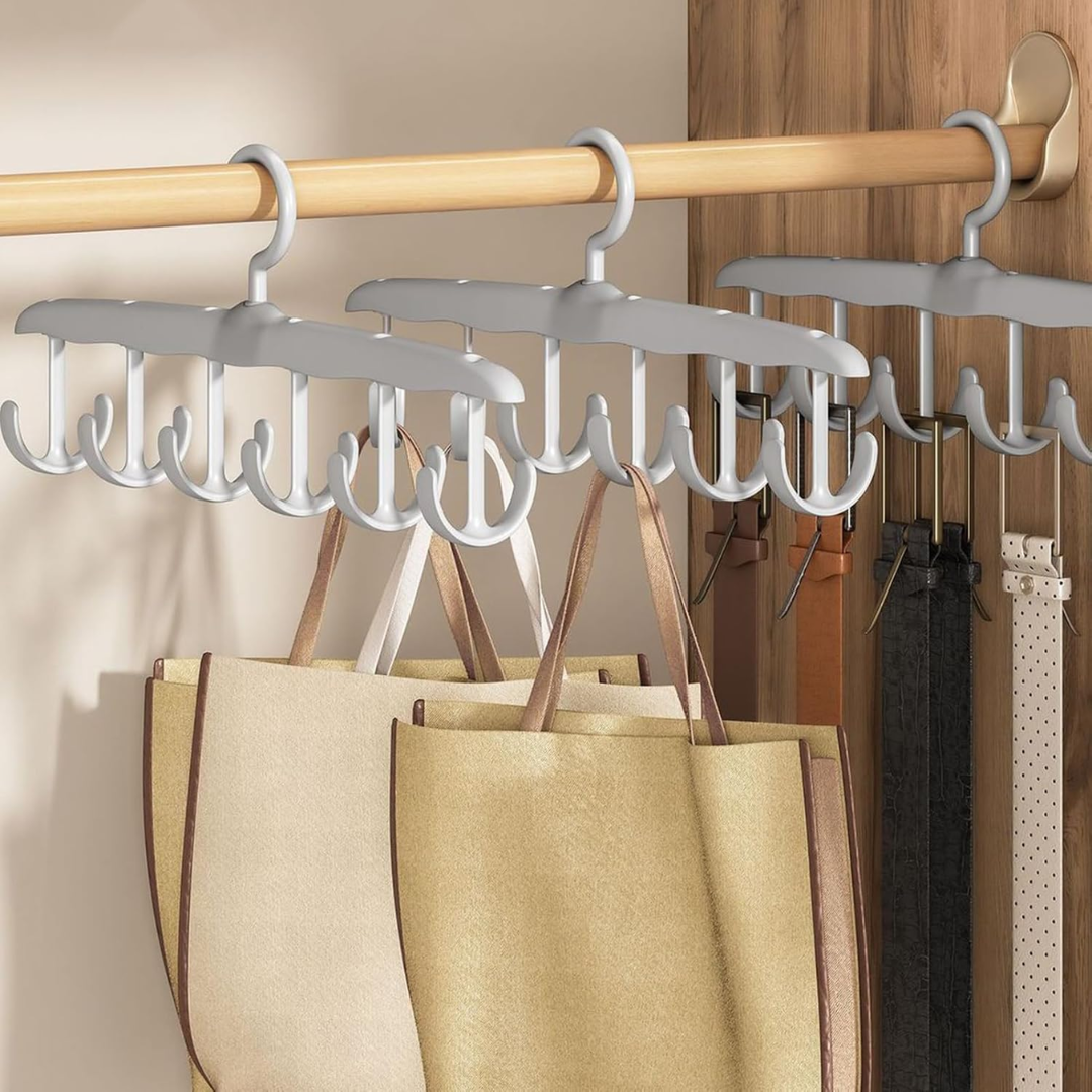 plastic clothes hangers and shoe organizer set